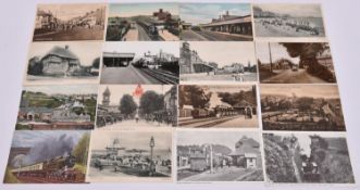 20x LBSCR and Southern Railway related postcards. Including; Tarring Crossing, Horeham Road Station,