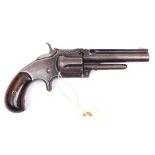 A 5 shot .32" rim fire Smith & Wesson Model 1½ second issue single action tip up revolver, number