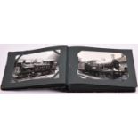 100+ postcards of mainly Southern Railway locomotives, contained in a small early 20th Century