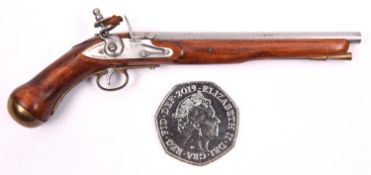 A miniature model of a flintlock holster pistol, 4½" overall. GC £25-40