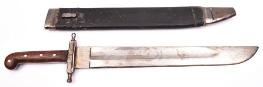 An Austrian 1853/89 pattern Infantry Pioneer sidearm, broad blade 18" x 2" with wide fuller on one