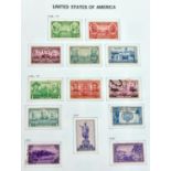 6x stamp albums. 2x USA Davo-Albums (Vols I & II), 1847-1971, with pre-printed pages and inserts,