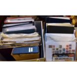 A large quantity of postage stamps, First Day Covers, etc for sorting. Mainly contained within 7x