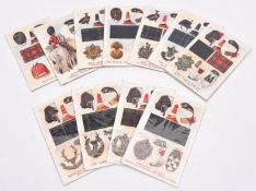 12 early 20th century Military postcards, depicting illustrations of parts of Scottish uniform,