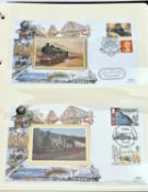 A folder of railway related unused stamps and Commemorative/First Day covers with postmarks from