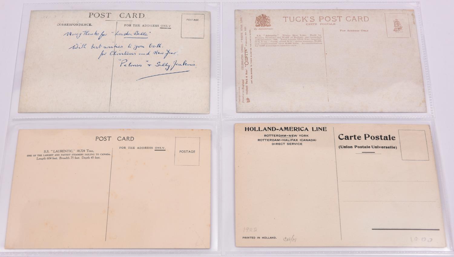 11x postcards of cruise ships, etc. Including; 4x White Star Line - 2x SS Calgaric, RMS Celtic and - Image 2 of 2