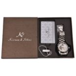 A Kronen & Sohne Automatic watch with automatic self winding mechanism. With stainless steel case