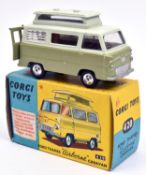Corgi Toys Ford Thames 'Airborne' Caravan (420). Example in pale green and light metallic green with
