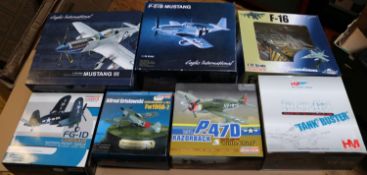 12 Military Aircraft by Dragon Wings, Hobby Master, Witty Wings etc. Fw190A-7, P47D Razorback, JU-87