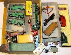 12 Dinky Toys. 3x Bedford Lorry, Morris J Royal Mail Van, Post Office Telephone Van, Telephone