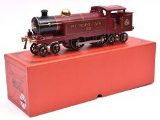 Ace Trains O gauge Metropolitan Railway 4-4-4T locomotive, RN108. In lined maroon livery. For 3 rail