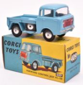 Corgi Toys Forward Control JEEP FC-150 (409). In light blue with smooth spun wheels and black tyres.