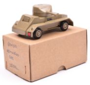 Gamda Armoured Car. In dark sand with Israeli Star and other decals, matching plastic wheels with