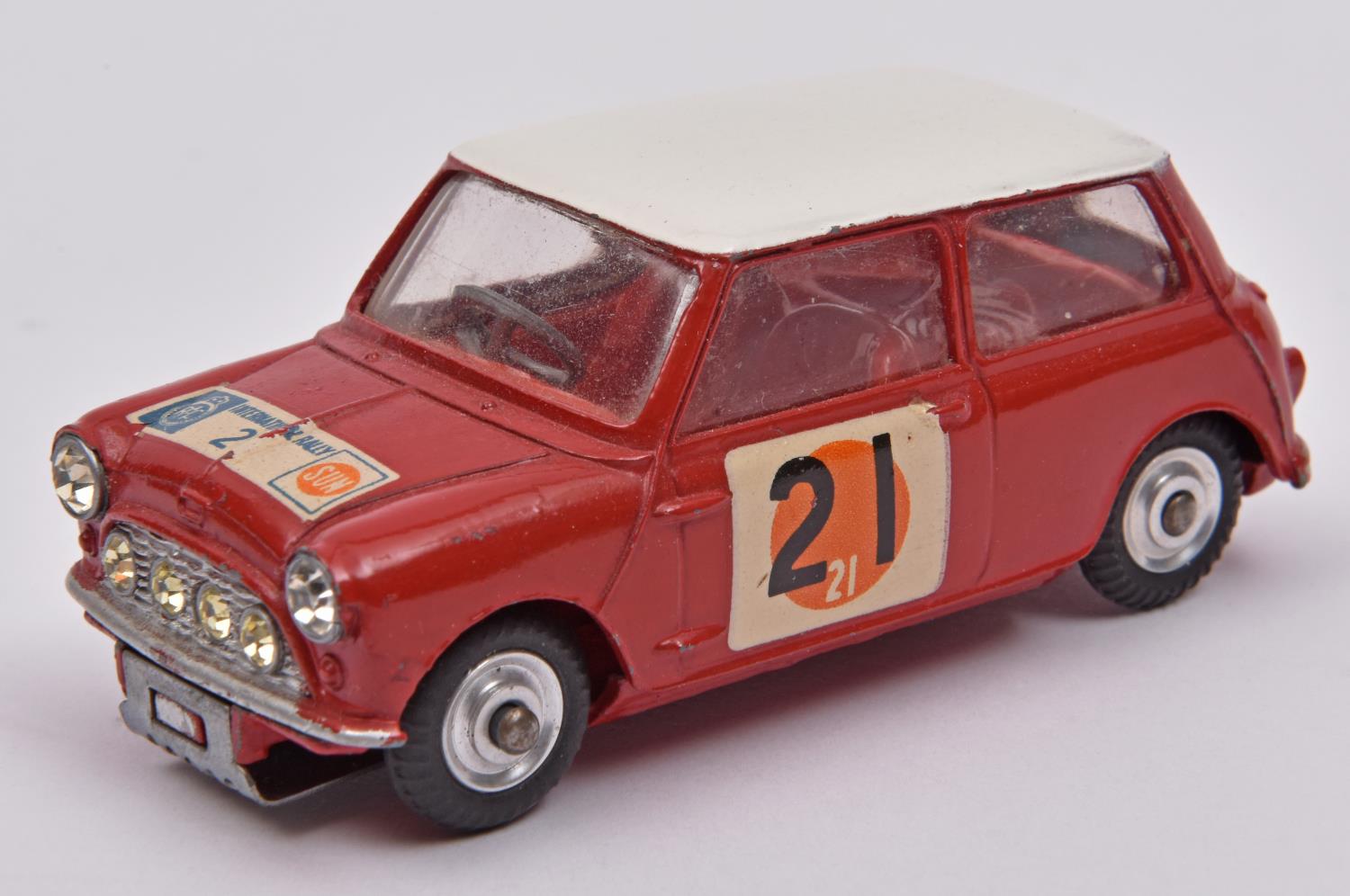 Corgi Toys Sun Rally B.M.C. Mini Cooper 'S' (333). A loose example in red with white roof, red