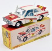 Dinky Toys Lotus Ford Cortina Rally Car (205). In white with red bonnet and boot, RN7 Monte Carlo