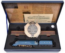 A Hornby 'OO' gauge LNER class A4 'Mallard'. A 18 ct gold plated metal parts locomotive, RN 4468