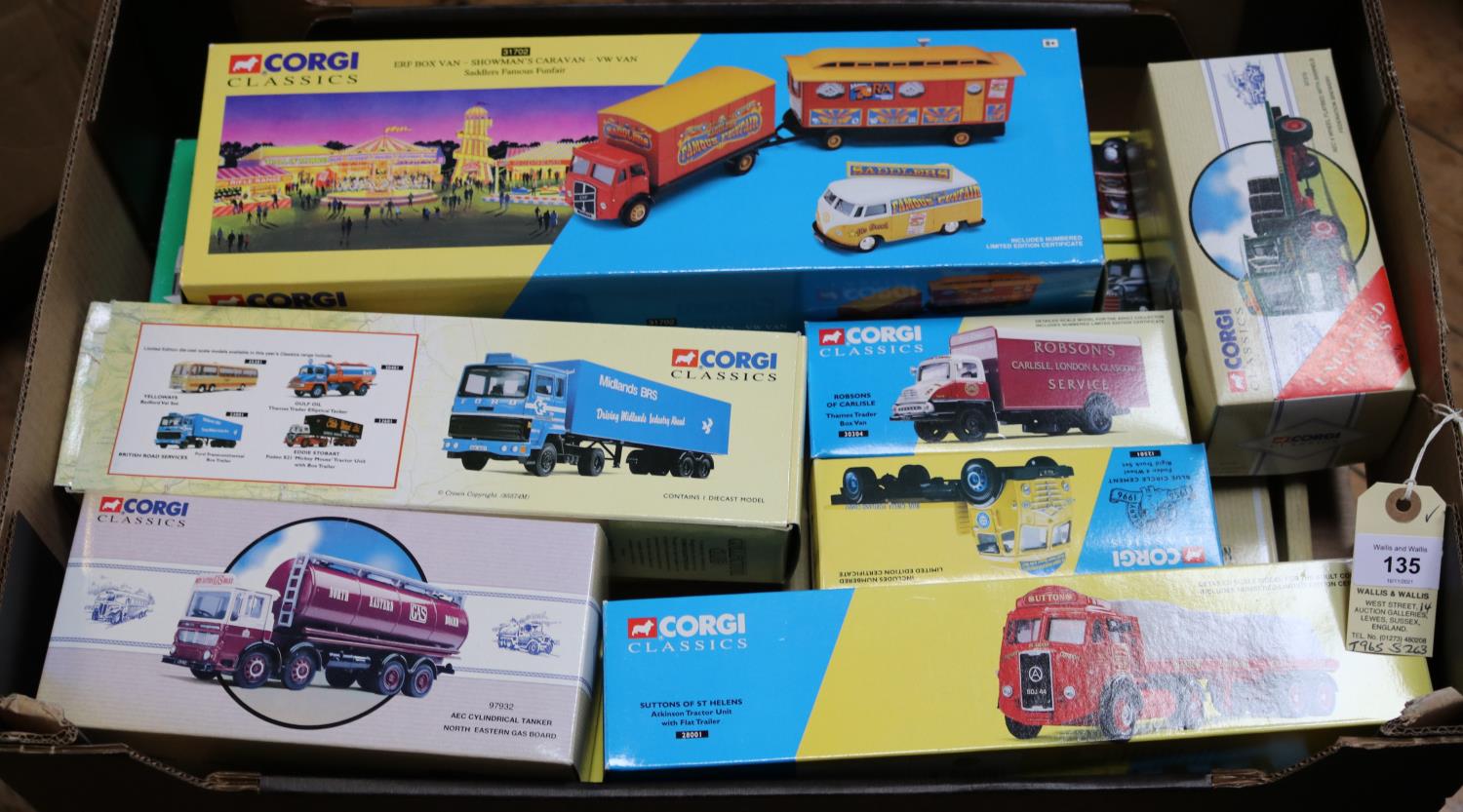14 Corgi 1/50. Including; (24801) Leyland Silcocks Dodgem truck & caravan set,(31702) Corgi Classics