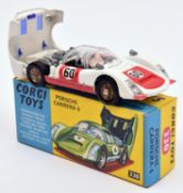 Corgi Toys Porsche Carrera 6 (330). In white and red, RN60, with blue rear window and white gold