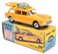 Corgi Toys Citroen Safari ID19 (436). In deep yellow with 'Wild Life Preservation' decal to bonnet