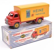Dinky Supertoys Big Bedford Van Heinz Baked Beans (923). Red cab and chassis with yellow rear