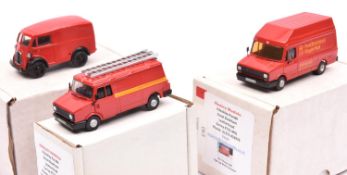 3 White-Metal Commercial Vehicles by Roxley Models etc. Roxley: Sherpa 300 high-roof van, in Royal