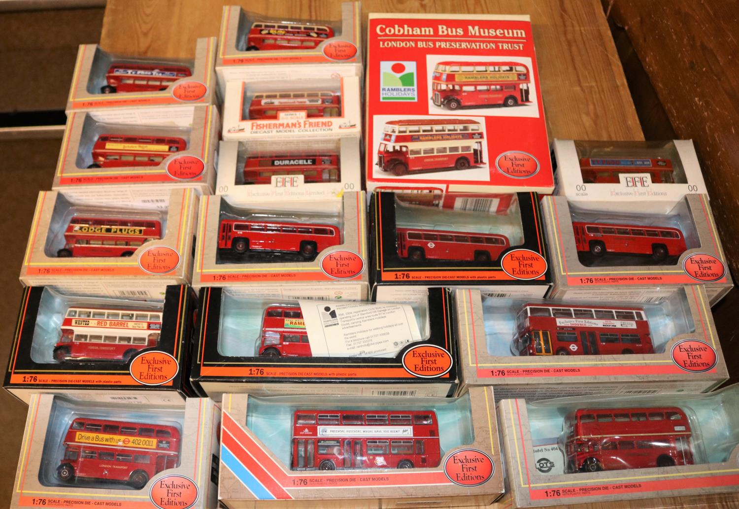 18 EFE Buses, all London Transport. Cobham Bus Museum London Bus Preservation Trust 2 vehicle set,