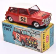 Corgi Toys Monte Carlo B.M.C. Mini Cooper 'S'. In bright red with white roof with red interior,