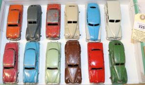 12 Dinky Toys American cars. Including Packard,2 x Chrysler, Ford Sedan Hudson Sedan and Studebaker,