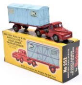 Budgie British Railways Articulated Container Transporter No,252. In maroon with metal wheels and
