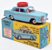 Corgi Toys Austin A60 De Luxe Saloon Motor School Car (236). Example in light blue with red