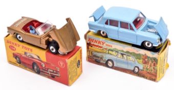 2 Dinky Toys. Triumph 1300 (162), finished in Light Blue, red interior and silver spun wheels and