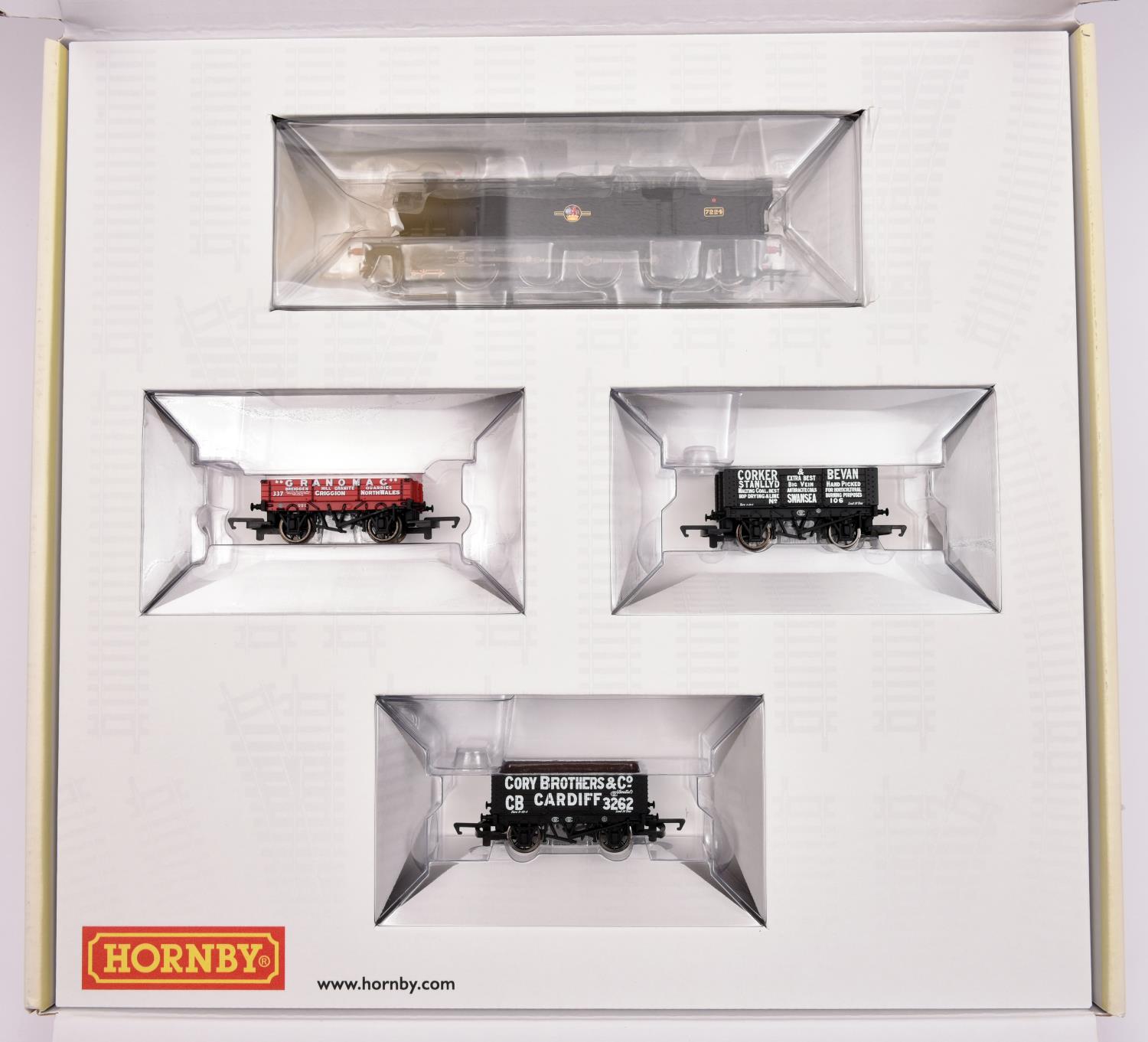 A Hornby 'OO' gauge 'Steam Freight Pack'. Collett 2-8-2T class 72XX Freight Pack. Comprising