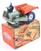 A rare Qualitoy Dumper Truck. A Muir Hill, with main body in light metallic green with bright orange