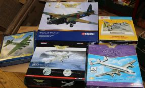 5 Corgi Aviation Archive including AA34802 Vickers Wellington 1/72 scale Mk.x-HZ950:Z 99 Squadron