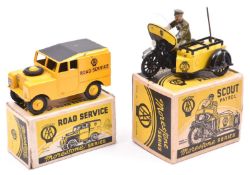 2 Morestone A.A. Road Service. A Land Rover (Medium). In yellow & black livery with 'AA Road