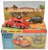Corgi Toys Volkswagen 1200 East African Safari Trim (256). In orange with sticker to bonnet, RN18,