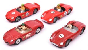 2 Solido Ferrari 2 L 5 red with brown interior, white driver/green helmet RN 152 steel wheels with