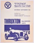 A rare original late 1960's motor racing poster. 'Vintage Sports Car Club Saturday September 13th
