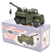 Dinky Supertoys Recovery Tractor (661). In olive green, an example with windows, (window glazing),