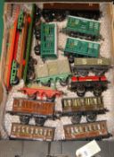 23x O gauge tinplate items by Hornby. Including 2x locomotives; an M3 LMS 0-4-0T loco, 2270. A No.