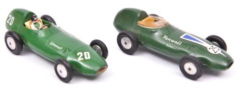 2 early Corgi Toys Vanwall single seat racing cars (150). 2 versions, one a very rare green