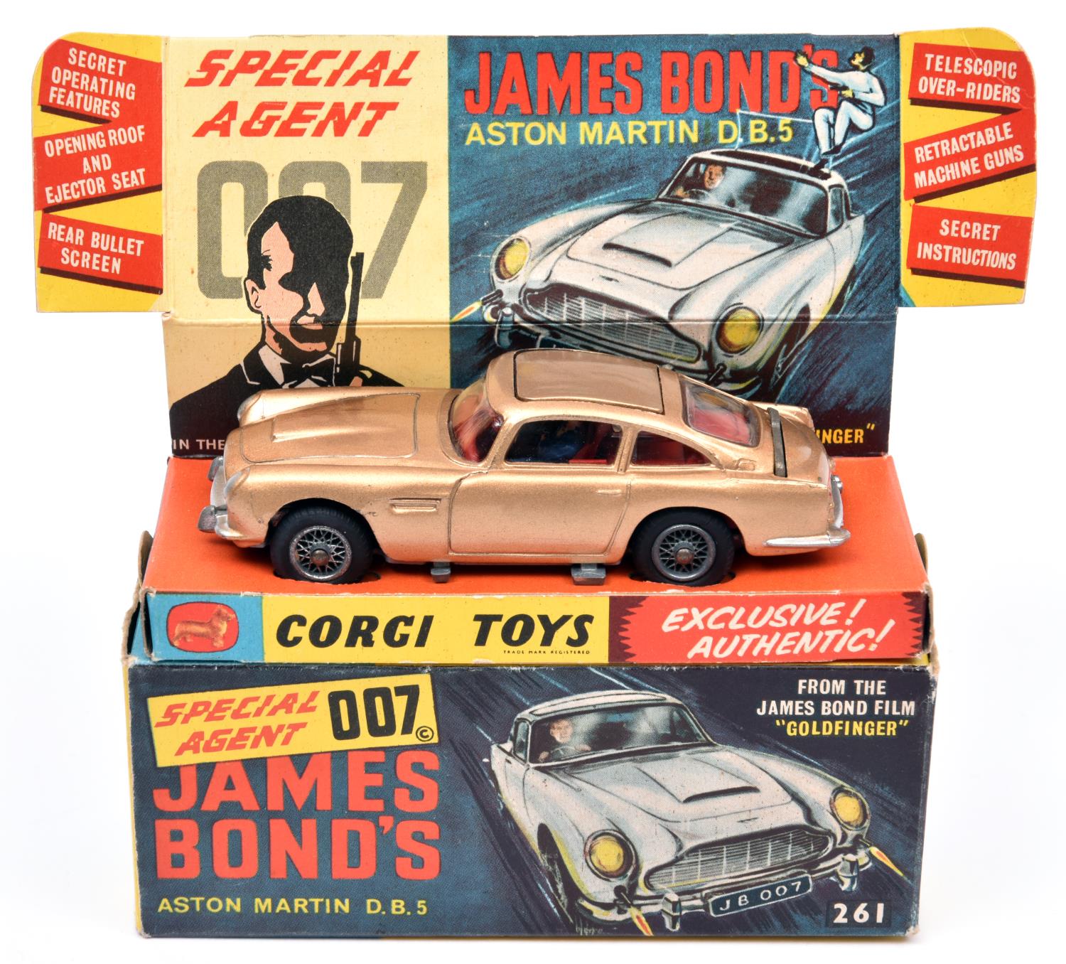 Corgi Toys James Bond's Aston Martin D.B.5 'From The James Bond Film 'Goldfinger'' (261). In