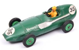 Dinky Toys Vanwall racing car (239).In dark green yellow driver, example with green plastic wheels