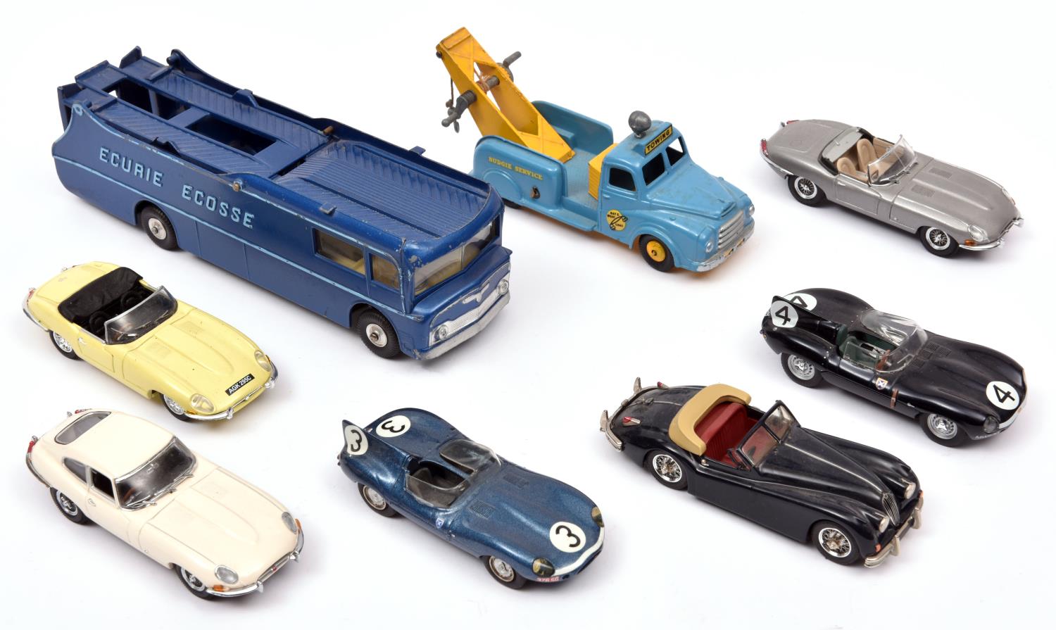 A quantity of Various Makes. Corgi Major Ecurie Ecosse Racing Car Transporter. A Budgie Towing