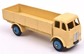 Dinky Toys Leyland Forward Control lorry. A harder to find example in cream with blue ridged