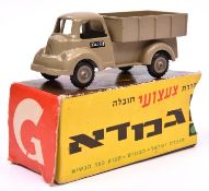 Gamda Transport Series Toys open goods truck. In a Military beige with beige wheels, with black