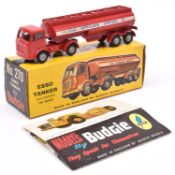 Budgie Toys Leyland articulated tanker No.270. In red 'ESSO Petroleum Company Ltd' livery, with '