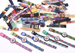 Swatch watches. Vintage stock from a salesman's supply. Including; 6x Flik Flak children's