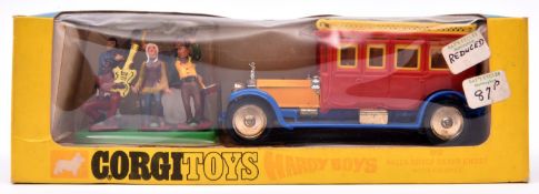 Corgi Toys Hardy Boys 1912 Rolls-Royce Silver Ghost (805). Blue, red and yellow Rolls-Royce complete