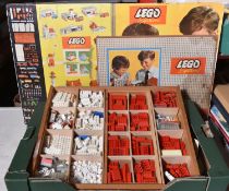 A quantity of 1960s Lego. Including a substantially complete wooden boxed Set 700/K (missing